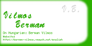vilmos berman business card